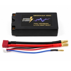 Аккумулятор Speed Storm Li-PoHV 7.6V 100C 5600 mAh Hard SP разъем T-plug (Deans) - SS-HV2S5600-100-D