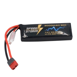 Аккумулятор Speed Storm Li-Po 7.4V 30C 3000 mAh разъем T-plug (Deans) - SS-2S3000-30-D