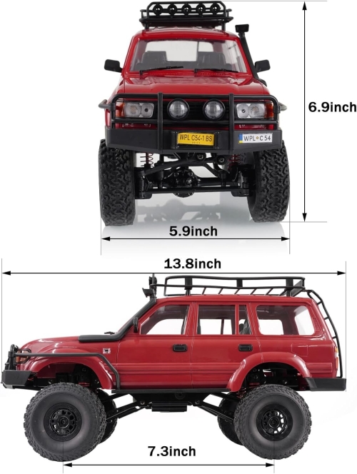 Радиоуправляемая машина WPL C54-1 (красный) 4WD 2.4G 1/16 RTR Land