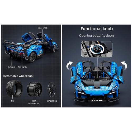 Конструктор CaDA спортивный автомобиль Dark Knight GTR (2088